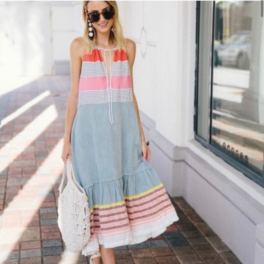 Anthropologie Lilka Striped Midi/Maxi Dress
